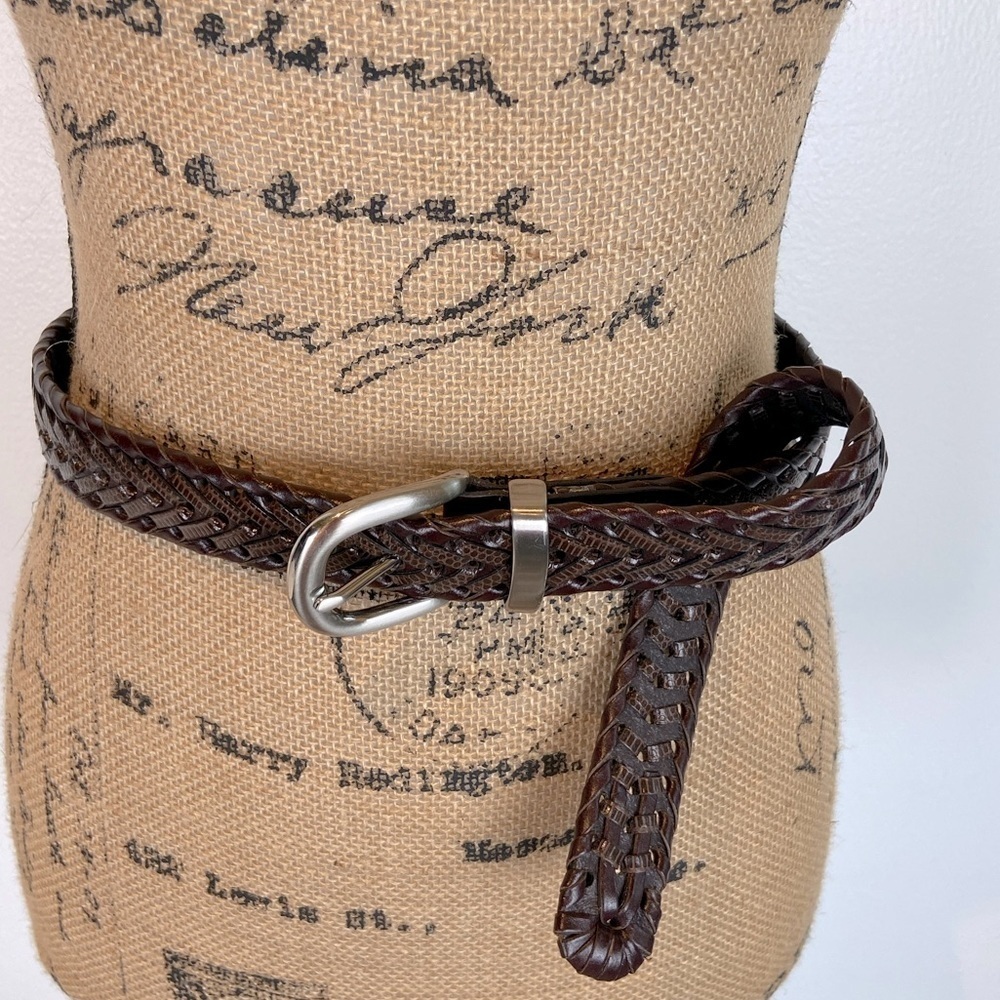 Genuine Leather Belts Women’s Size 36 Braided Color Brown